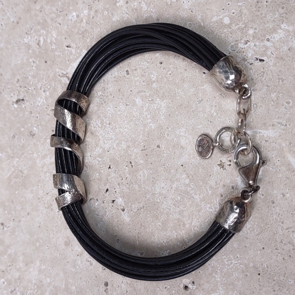 Silpada Sterling Silver/Leather Cord Bracelet - Picture 5 of 10